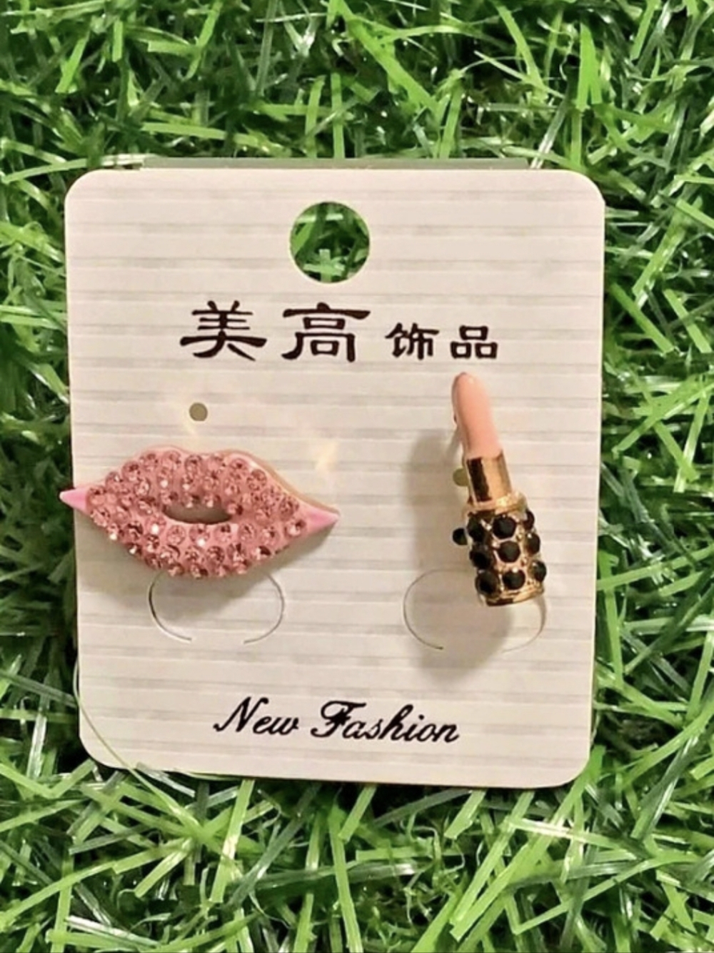 Pink & Gold Statement Earrings NWT